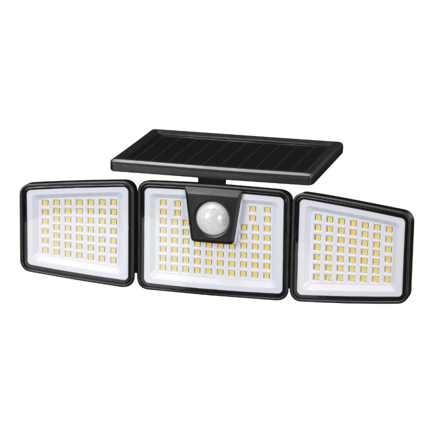 LED-zonneschijnwerper met sensor, 6,5 W, 3,7 V, 1200 mAh, IP44