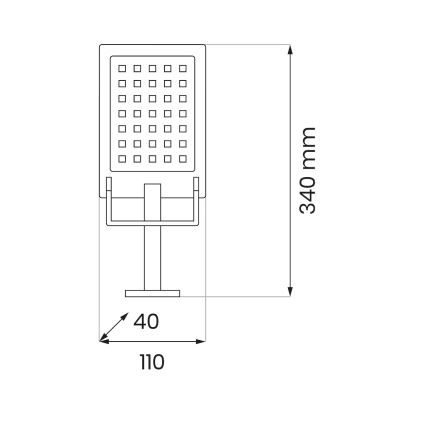 LED-zonneschijnwerper met sensor ADIK LED/1,2W/3,7V 1200 mAh 6500K IP44