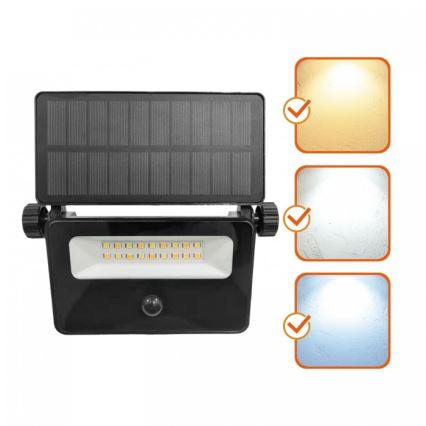 LED-zonne-schijnwerper met sensor NCS G2 LED/10W/3,7V 3000/4000/6500K IP54 1800 mAh
