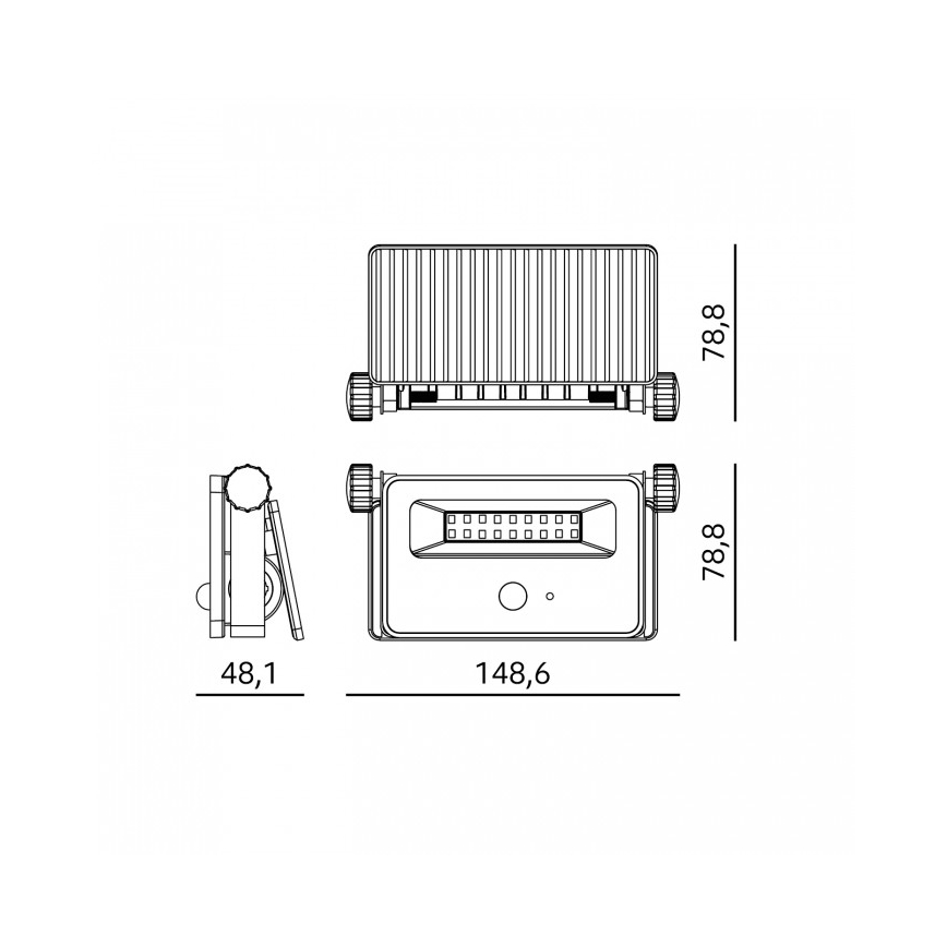 LED-zonne-schijnwerper met sensor NCS G2 LED/10W/3,7V 3000/4000/6500K IP54 1800 mAh