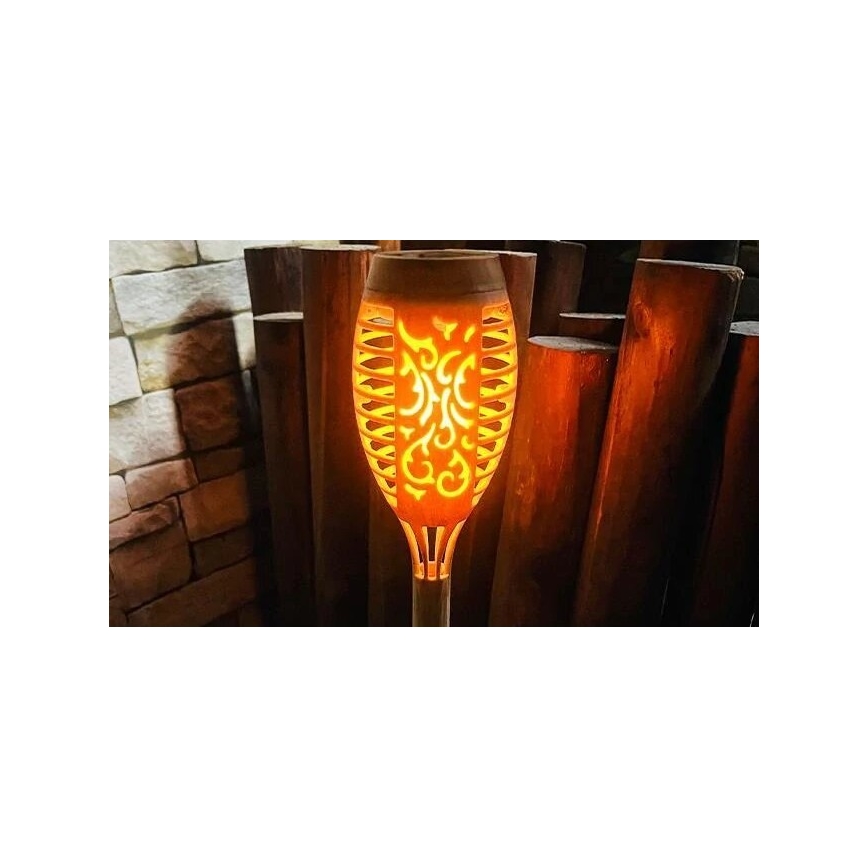 LED-zonnelamp MINISPARK BAMBOO LED/1,8W/5,5V IP44 600 mAh beige