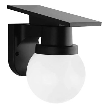 LED zonnewandlamp LED/3,7V 3000/4000/6400K IP54 1800 mAh zwart + afstandsbediening