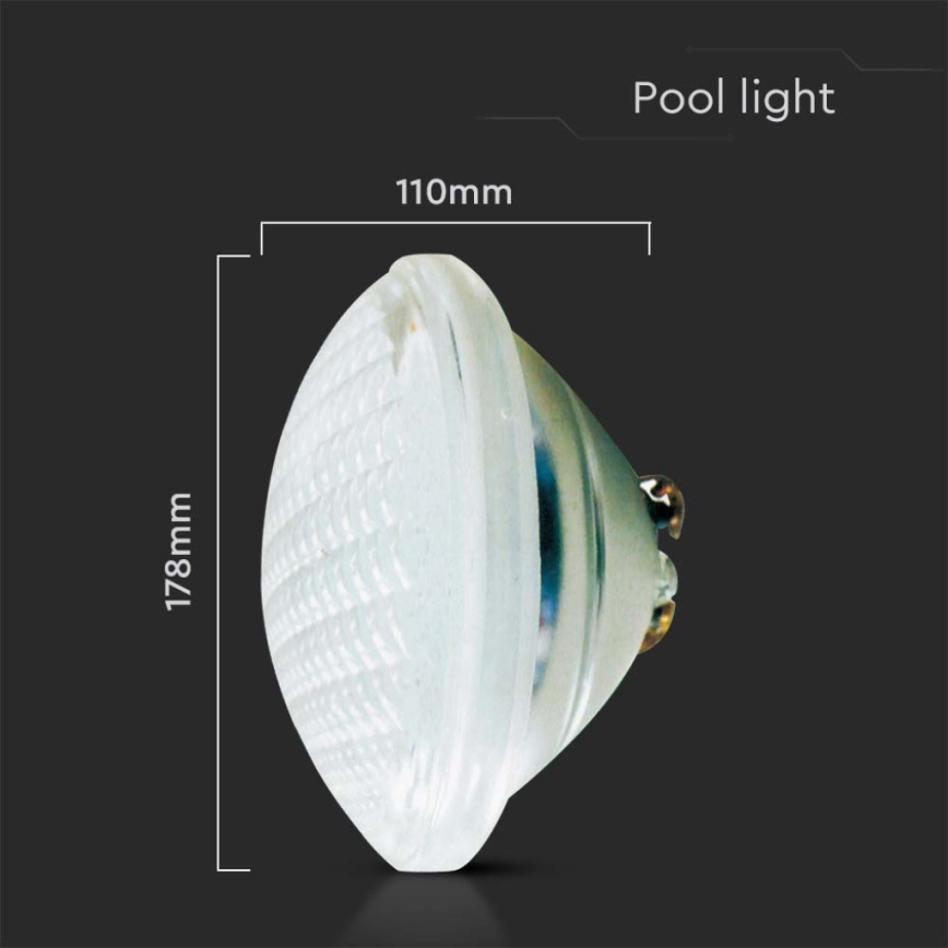 LED Zwembad lamp LED/18W/12V IP68 6500K