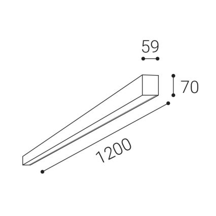 LED2 - Dimbare LED Plafondlamp NOLI LED/40W/230V 3000K/3500K/4000K wit