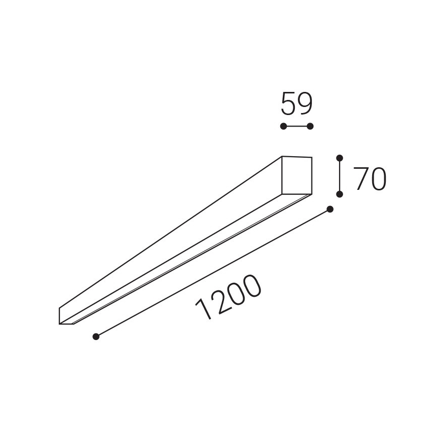 LED2 - Dimbare LED Plafondlamp NOLI LED/40W/230V 3000K/3500K/4000K wit