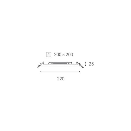 LED2 - LED Badkamer Inbouw Lamp SLIM LED/20W/230V IP43 CRI 90