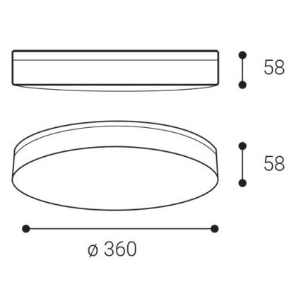 LED2 - LED-badkamerplafondlamp YPSO LED/30W/230V 3000/4000K IP54 Ø 36 cm wit