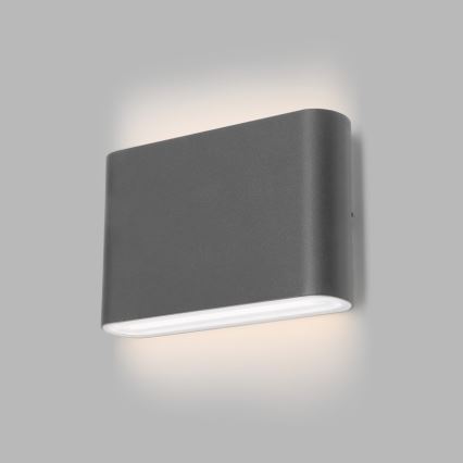 LED2 - LED Buiten wandlamp FLAT 2xLED/3W/230V IP65 3000K/4000K/5700K zwart