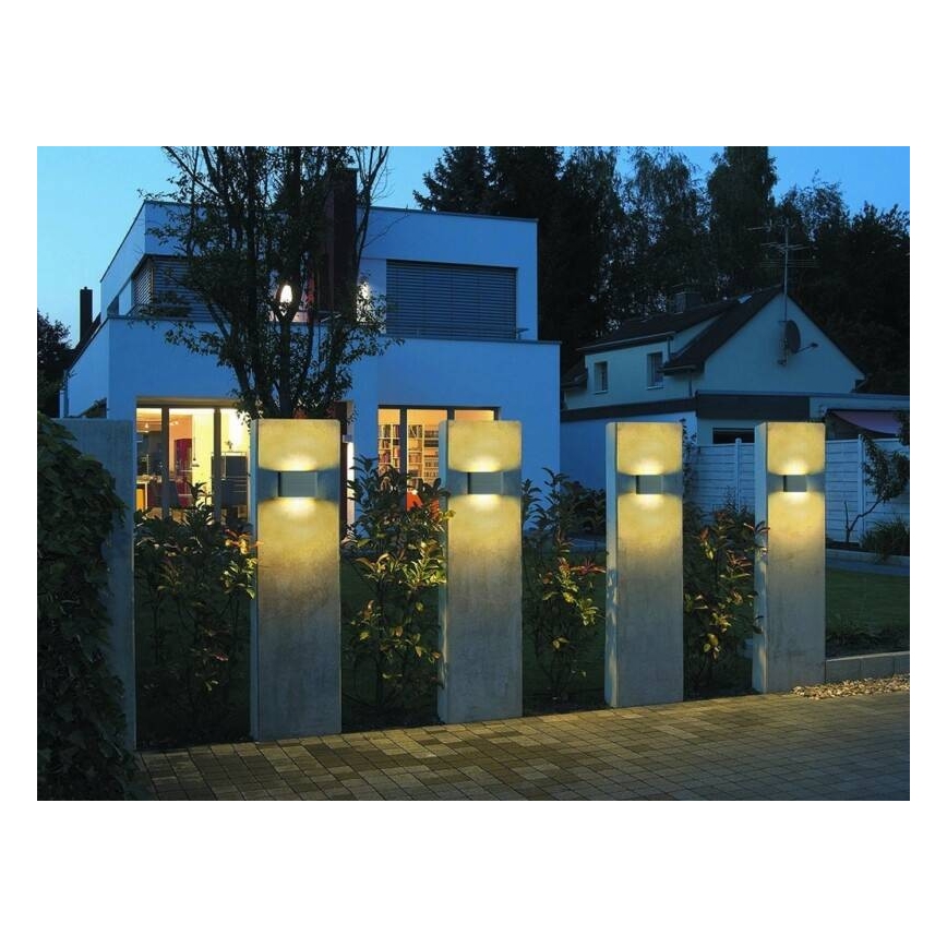 LED2 - LED Buiten wandlamp FLAT 2xLED/5W/230V IP65