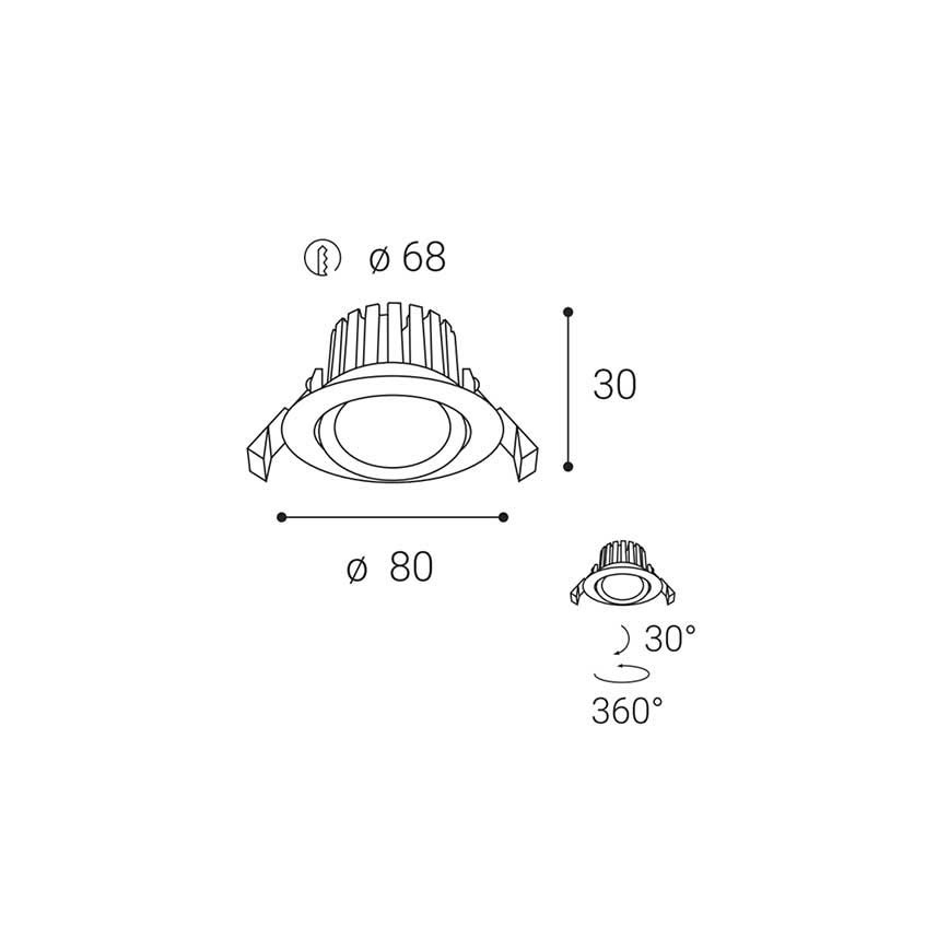 LED2 - LED dimbare badkamer inbouwspot MAX LED/8W/230V 3000K IP65