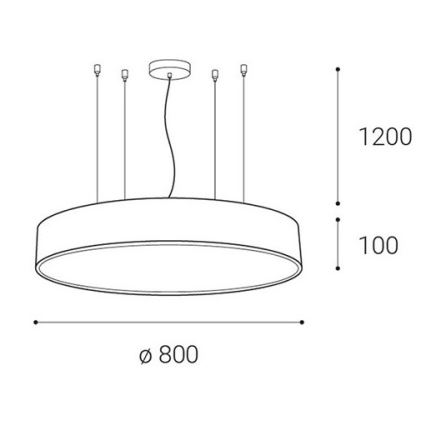 LED2 - LED dimbare kroonluchter aan snoer MONO LED/100W/230V 3000K/4000K zwart