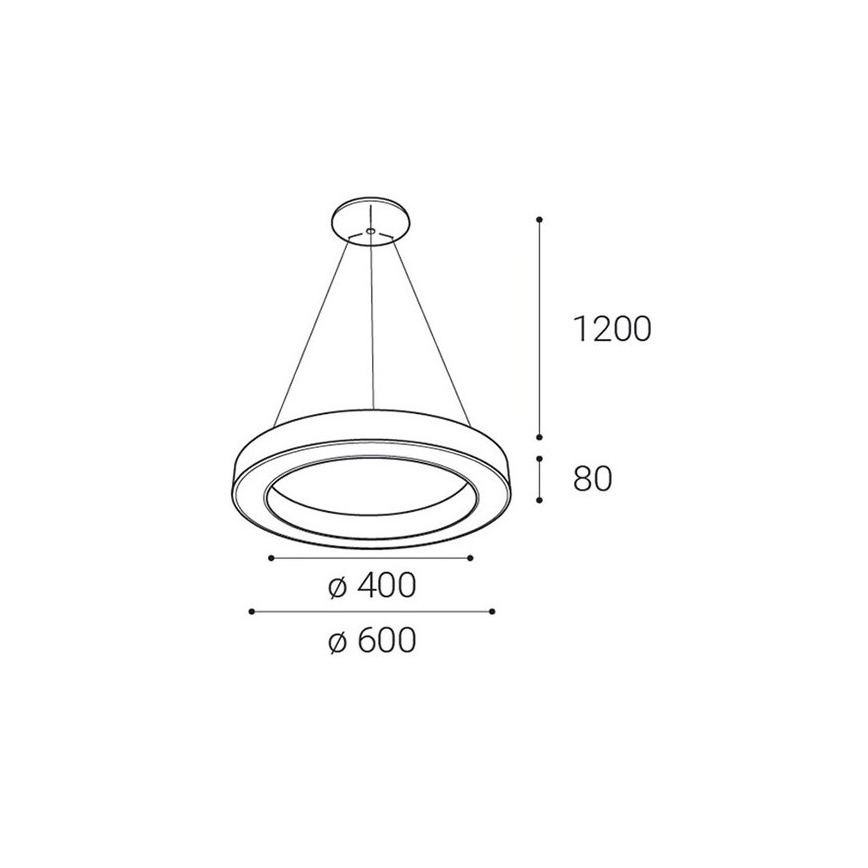 LED2 - LED dimbare kroonluchter aan snoer SATURN LED/50W/230V 3000K/4000K zwart