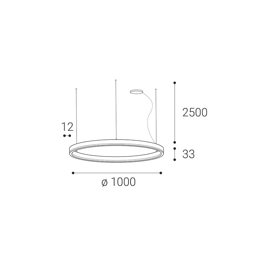 LED2 - LED dimbare kroonluchter aan snoer SATURN LED/80W/230V Ø 100 cm wit