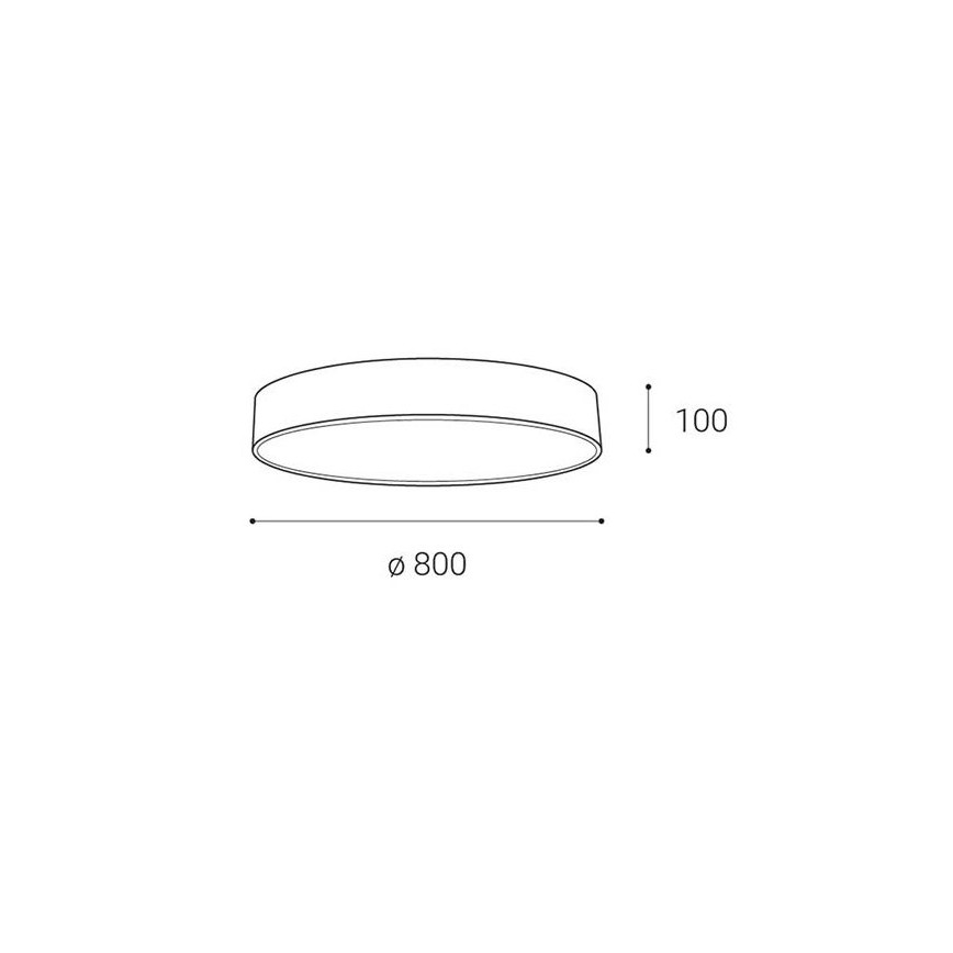 LED2 - LED dimbare plafondlamp MONO LED/100W/230V 3000K/4000K wit
