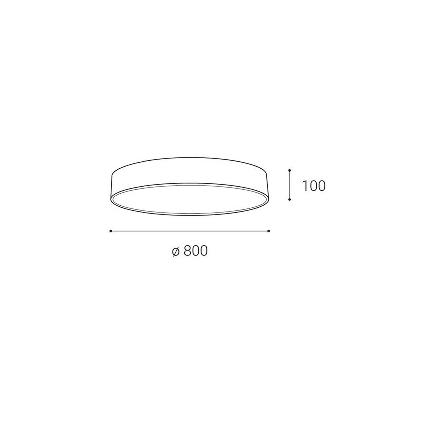 LED2 - LED dimbare plafondlamp MONO LED/100W/230V 3000K/4000K zwart
