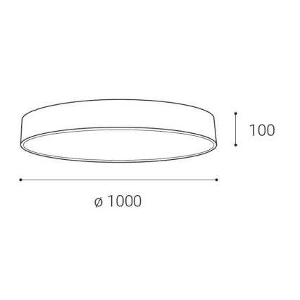 LED2 - LED dimbare plafondlamp MONO LED/153W/230V 3000K/4000K zwart