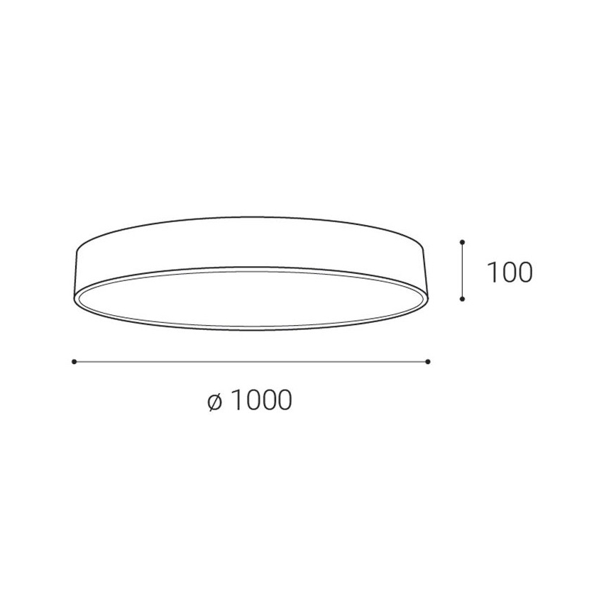 LED2 - LED dimbare plafondlamp MONO LED/153W/230V 3000K/4000K zwart