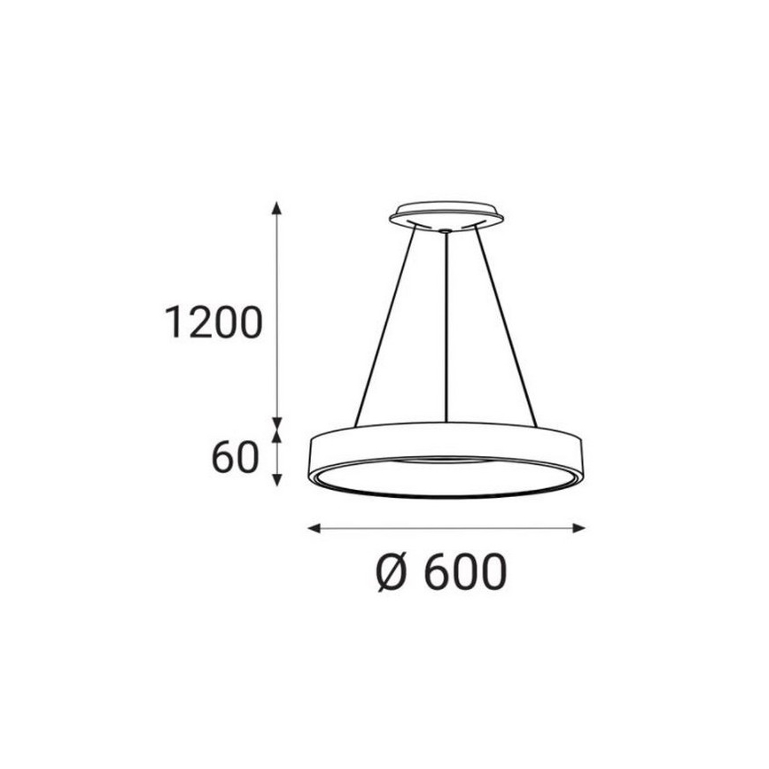 LED2 - LED Hanglamp aan een koord BELLA LED/50W/230V 3000/4000K wit
