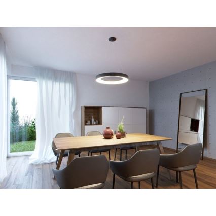 LED2 - LED Hanglamp aan een koord BELLA LED/50W/230V 3000/4000K zwart