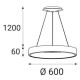 LED2 - LED Hanglamp aan een koord BELLA LED/50W/230V 3000/4000K zwart