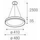 LED2 - LED Hanglamp aan een koord BELLA SLIM LED/38W/230V 3000/4000K wit