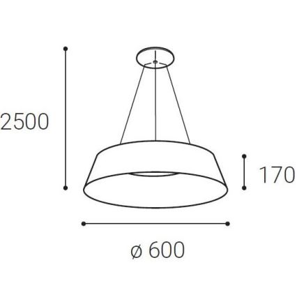 LED2 - LED Hanglamp aan een koord KATY LED/60W/230V 3000/4000K wit