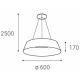 LED2 - LED Hanglamp aan een koord KATY LED/60W/230V 3000/4000K zwart