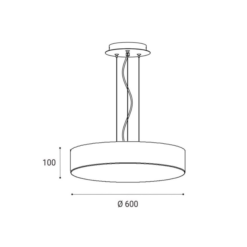 LED2 - LED Hanglamp aan een koord MONO LED/60W/230V 3000/4000K zwart