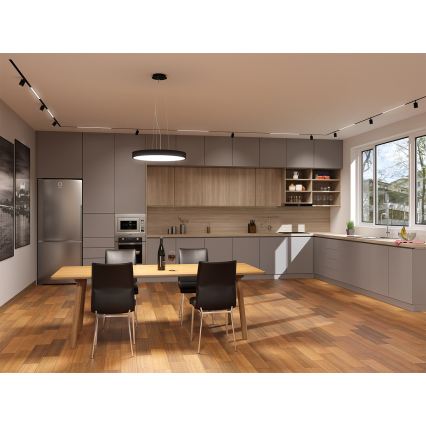 LED2 - LED-hanglamp aan kabel MONO SLIM LED/30W/230V 3000K/4000K Ø 40 cm zwart