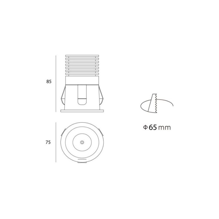 LED2 - LED Inbouwspot RAY LED/10W/230V wit IP44