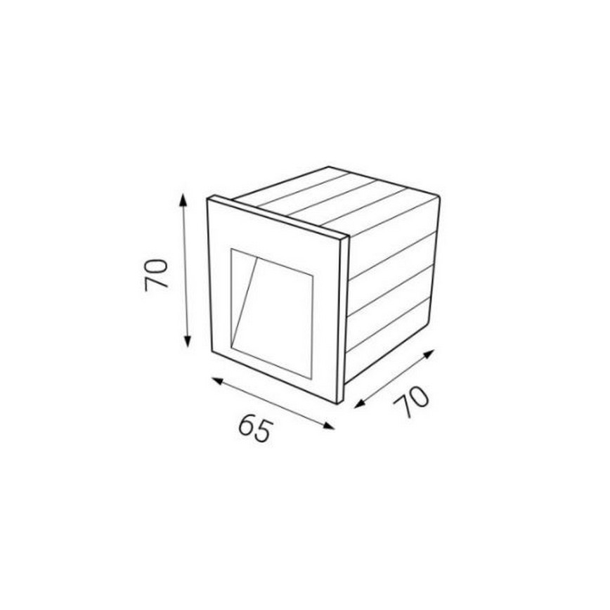 LED2 - LED Inbouwverlichting voor buiten STEP IN LED/3W/230V IP54