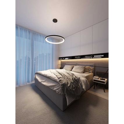 LED2 - LED Kroonluchter aan een snoer BELLA LED/48W/230V 3000K/4000K zwart