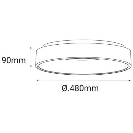 LED2 - LED Plafond Lamp BELLA LED/40W/230V 3000/4000K wit