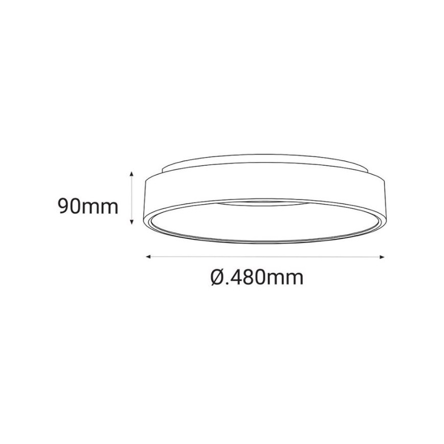 LED2 - LED Plafond Lamp BELLA LED/40W/230V 3000/4000K wit