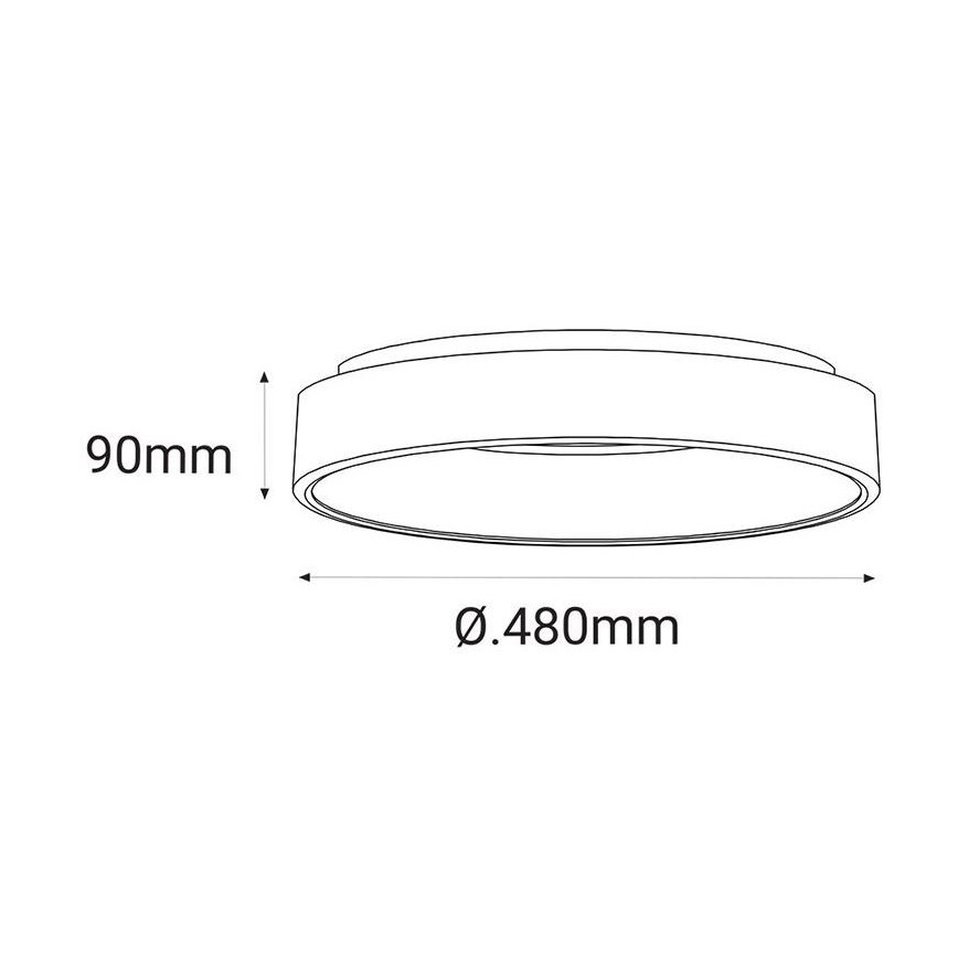 LED2 - LED Plafond Lamp BELLA LED/40W/230V 3000/4000K zwart