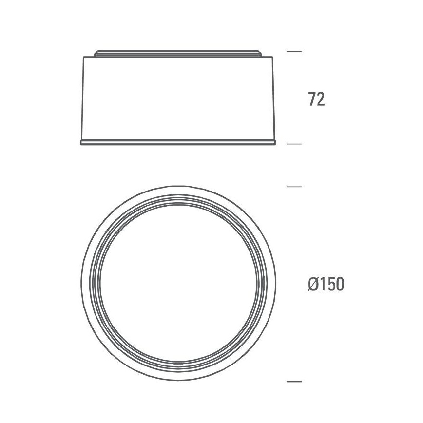LED2 - LED Plafond Lamp BUTTON LED/17W/230V antraciet