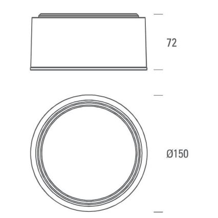 LED2 - LED Plafond Lamp BUTTON LED/17W/230V zilver