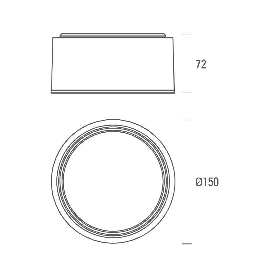 LED2 - LED Plafond Lamp BUTTON LED/17W/230V zilver