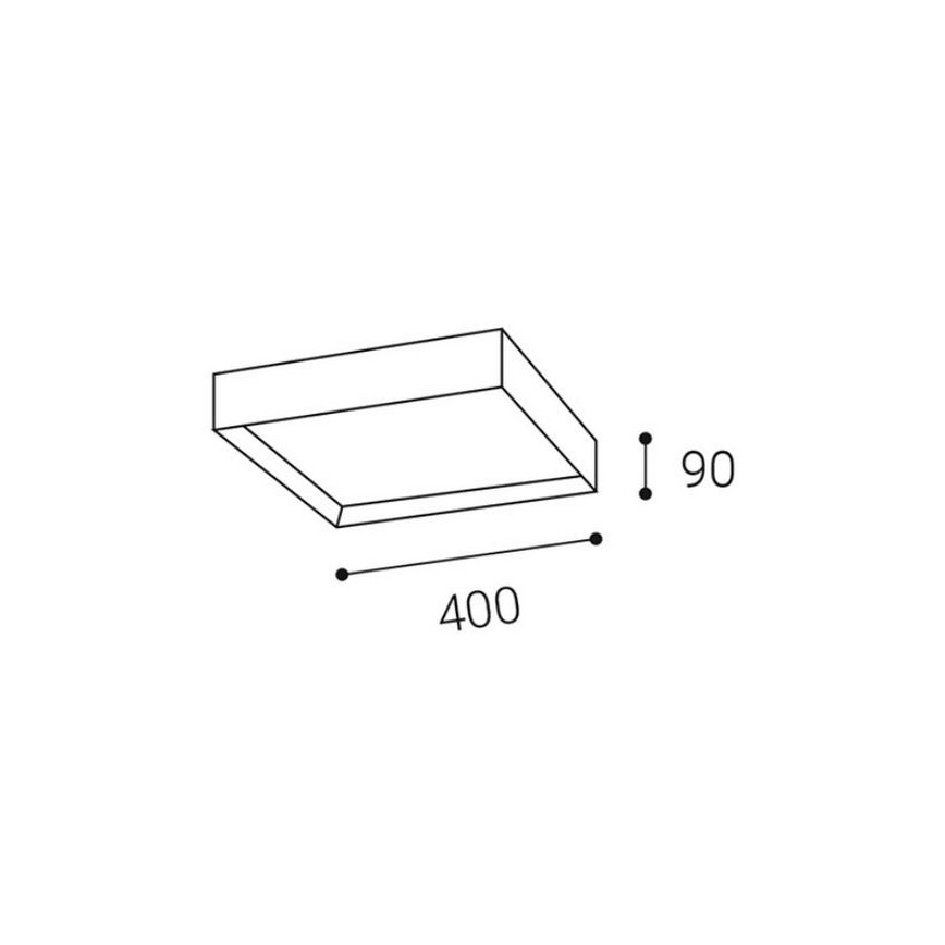 LED2 - LED Plafond Lamp MILO LED/30W/230V zwart 3000/4000K