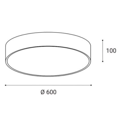 LED2 - LED Plafond Lamp MONO LED/60W/230V 3000/4000K zwart