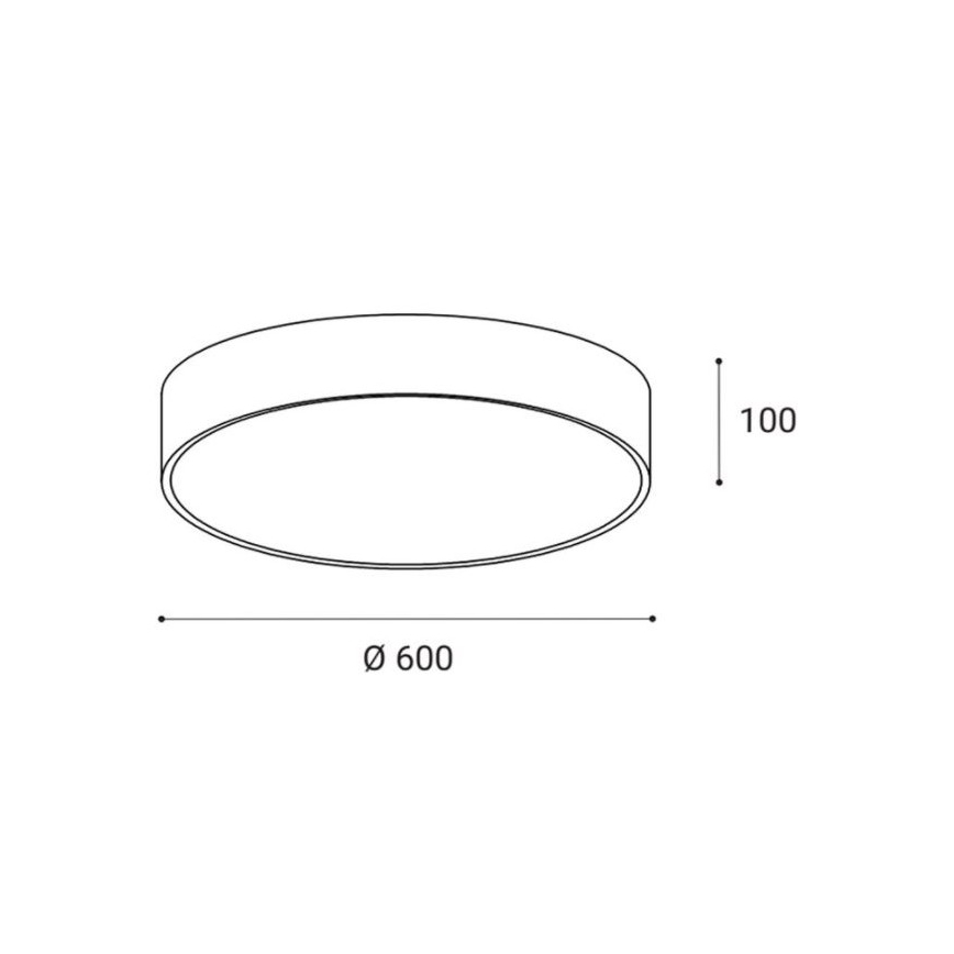 LED2 - LED Plafond Lamp MONO LED/60W/230V 3000/4000K zwart