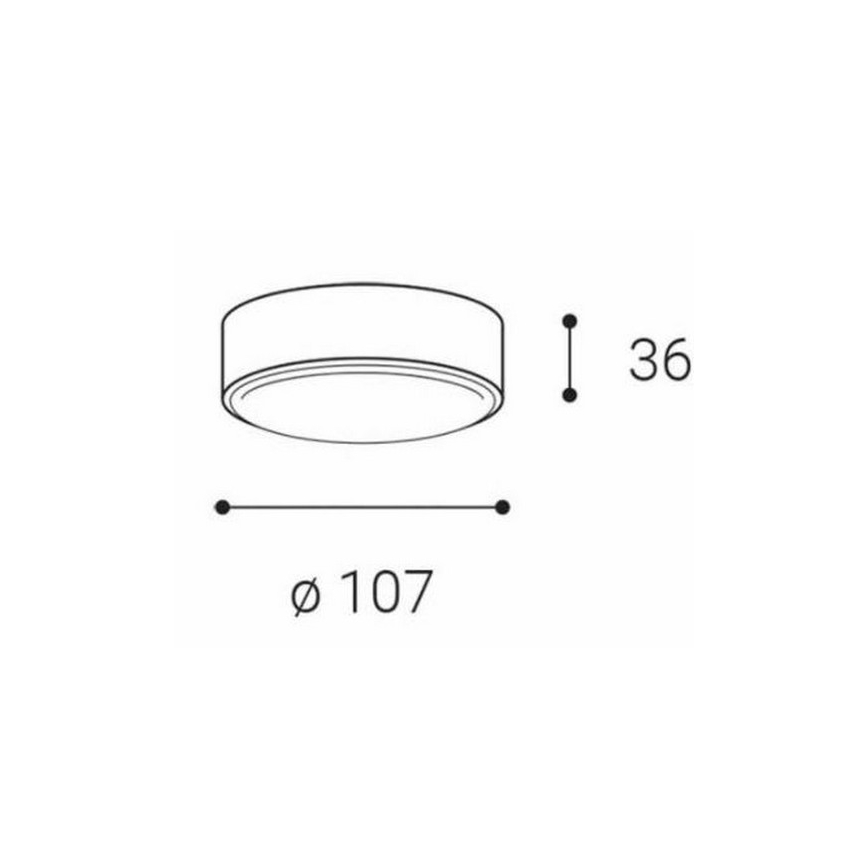 LED2 - LED Plafond Lamp ROLO LED/6W/230V IP65 antraciet