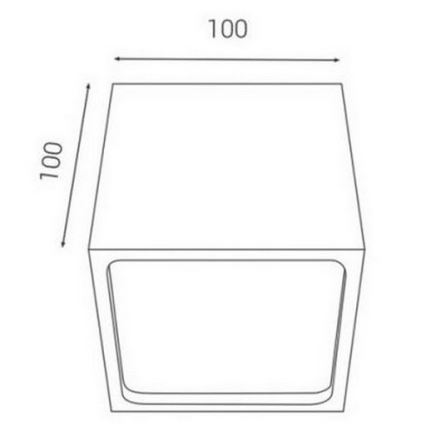 LED2 - LED Plafond Lamp voor Buiten CUBE LED/12W/230V wit