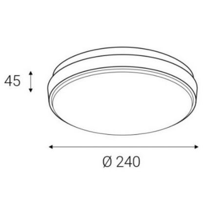 LED2 - LED Plafond Lamp voor Buiten LUNA LED/25W/230V  IP54 rond