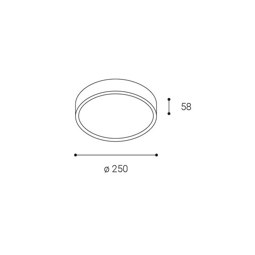LED2 - LED Plafond Lamp voor Buiten MIRA LED/18W/230V IP65 zwart