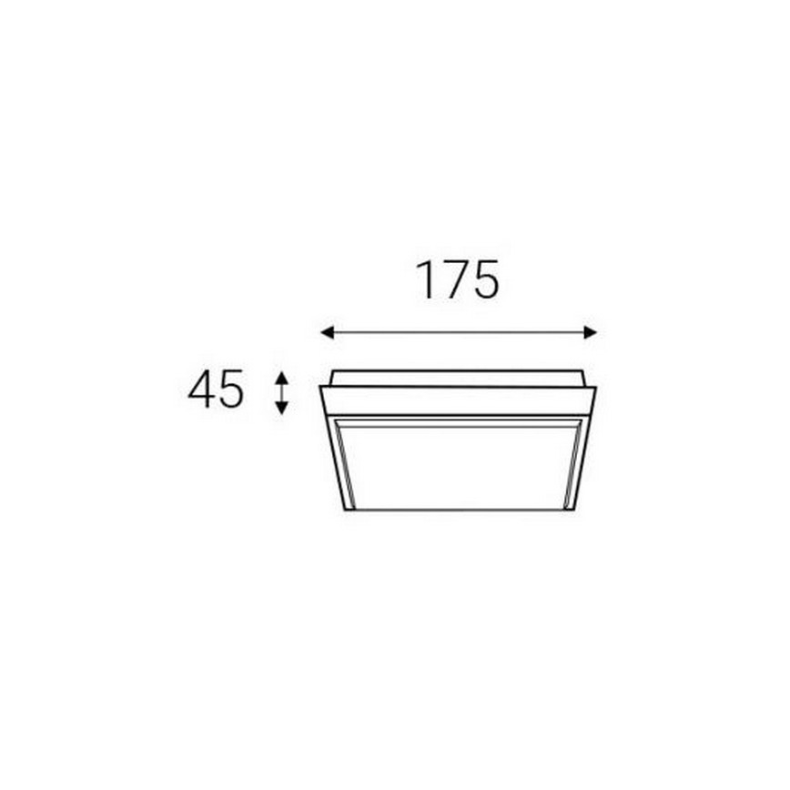 LED2 - LED Plafond Lamp voor Buiten QUADO LED/10W/230V antraciet IP54