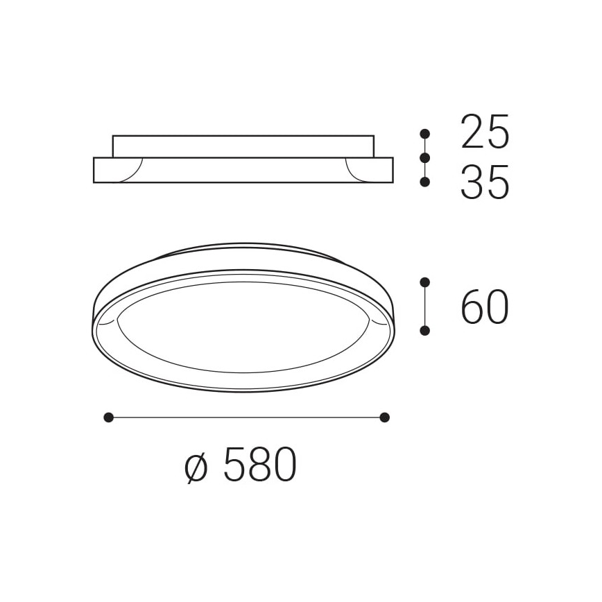 LED2 - LED Plafondlamp BELLA LED/48W/230V 3000K/4000K bruin