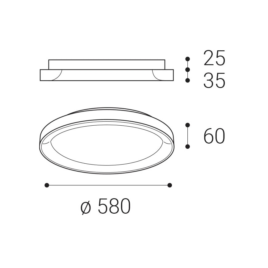LED2 - LED Plafondlamp BELLA LED/48W/230V 3000K/4000K wit