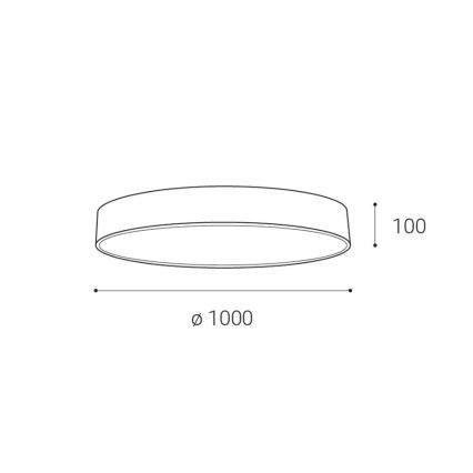 LED2 - LED Plafondlamp MONO LED/153W/230V 3000K diameter 100 cm zwart