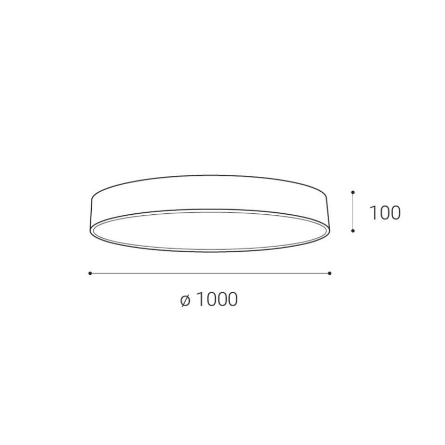 LED2 - LED Plafondlamp MONO LED/153W/230V 3000K diameter 100 cm zwart